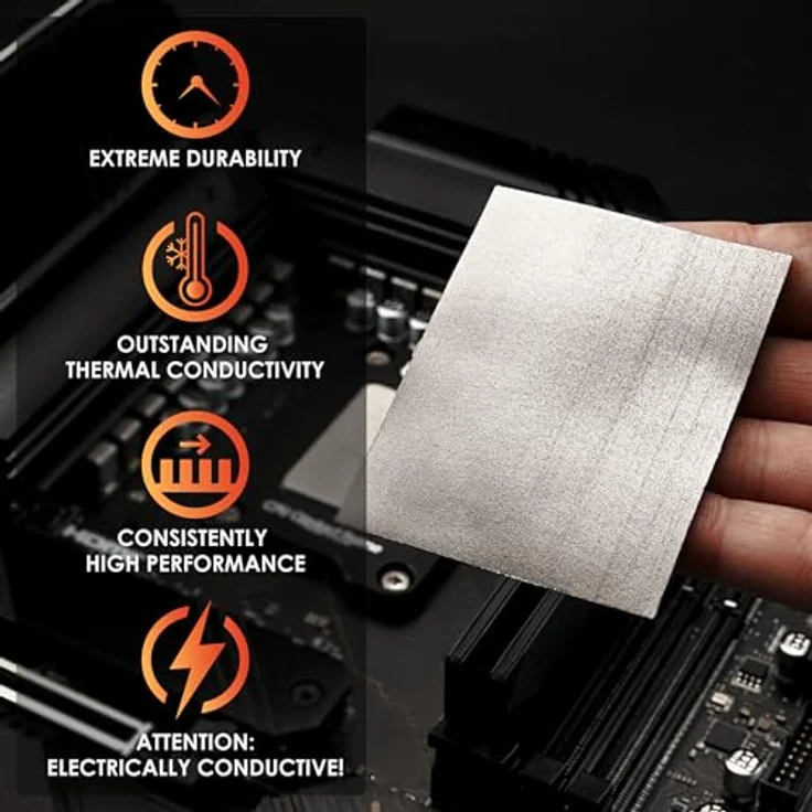 Thermal Grizzly KryoSheet Wärmeleitpad, 44 x 37 mm, hohe Wärmeleitfähigkeit, 0,2 mm Stärke – Bild 2