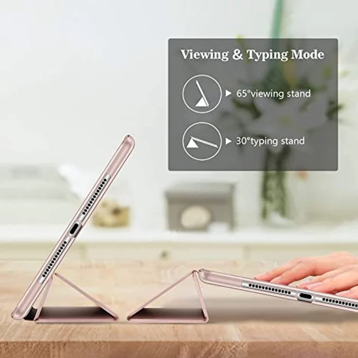 ProCase Soft Hülle für iPad 9.7 Zoll 6./5. Generation, Air 1/2 - Weiche TPU Schutzhülle mit Auto Schlaf/Wach-Modus, Rosa – Bild 4