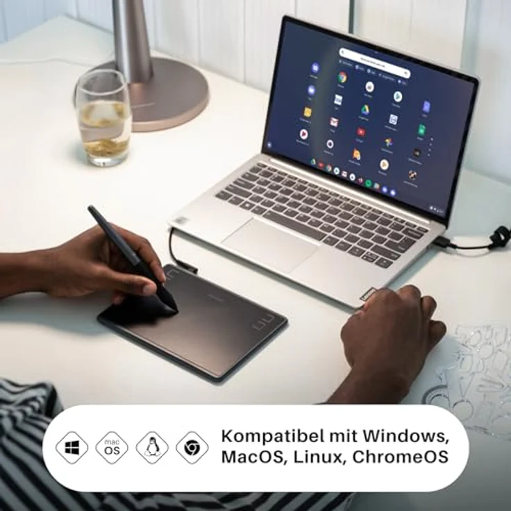 HUION H430P Grafiktablett, Kabelgebunden, 5080 lpi, 4,8 x 3 Zoll, USB, Schwarz – Bild 4