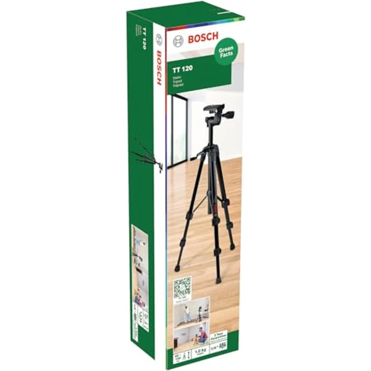 Bosch Professional TT 120, Stativ für Nivelliergeräte, max. Höhe 1,20 m, Schwarz – Bild 6