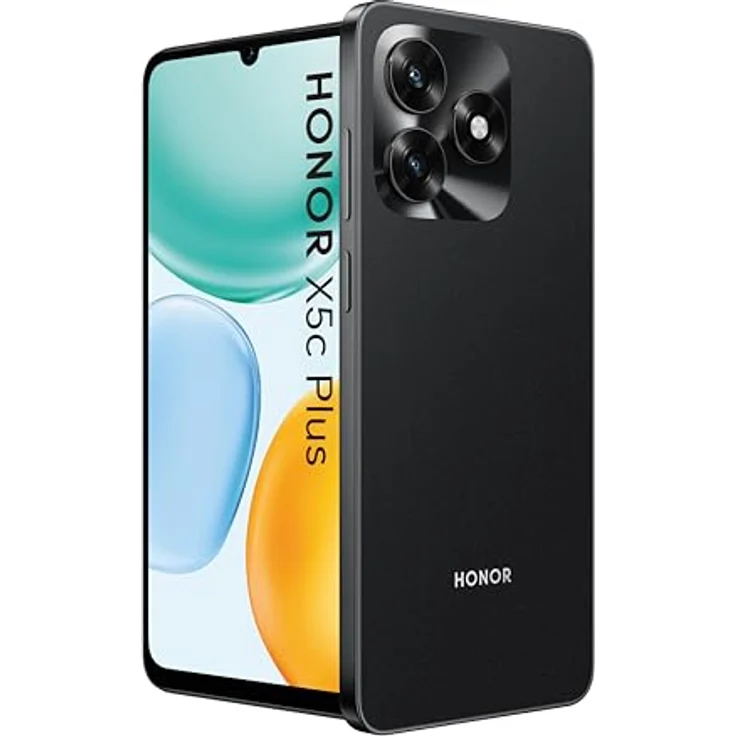 HONOR X5c Plus 256, Smartphone mit 50 MP Dual-Kamera, 5260 mAh Akku, stoßfest, Midnight Black – Bild 1
