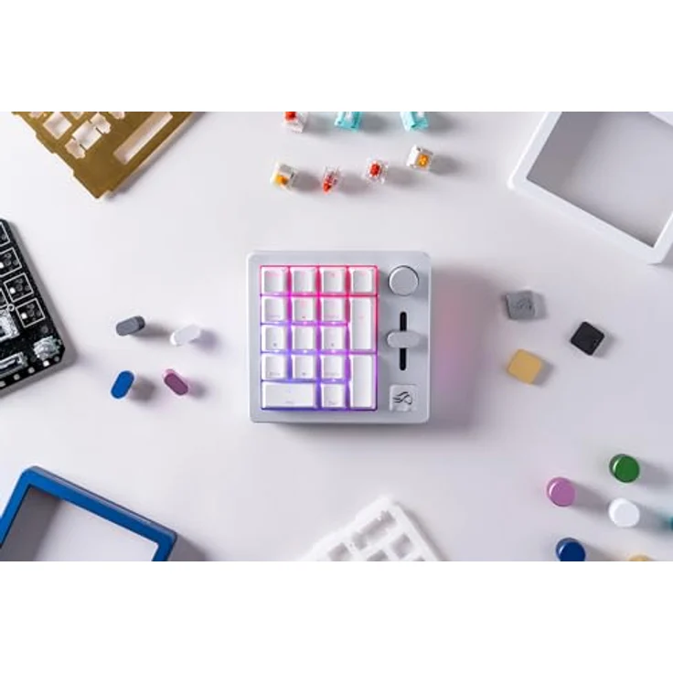 Glorious Gaming GMMK Macro Numpad – mit Kabel oder Bluetooth, Aluminium, anpassbar, programmierbarer Regler & Knopf, tastenweise RGB-Beleuchtung, lineare Schalter, 18x Doubleshot-ABS-Kappen – EIS – Bild 5
