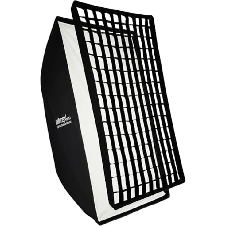 Walimex pro Essential Softbox 80x120cm, um 360° drehbar, inkl. Grid, Bowens Adapter und Transporttasche, ideal für Produkt- und Peoplefotografie – Bild 1