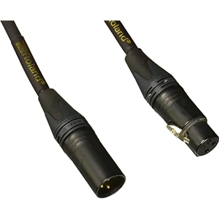 Roland Gold-Serie symmetrisches Mikrofonkabel – Neutrik XLR-Stecker, Länge: 1,5m – RMC-G5