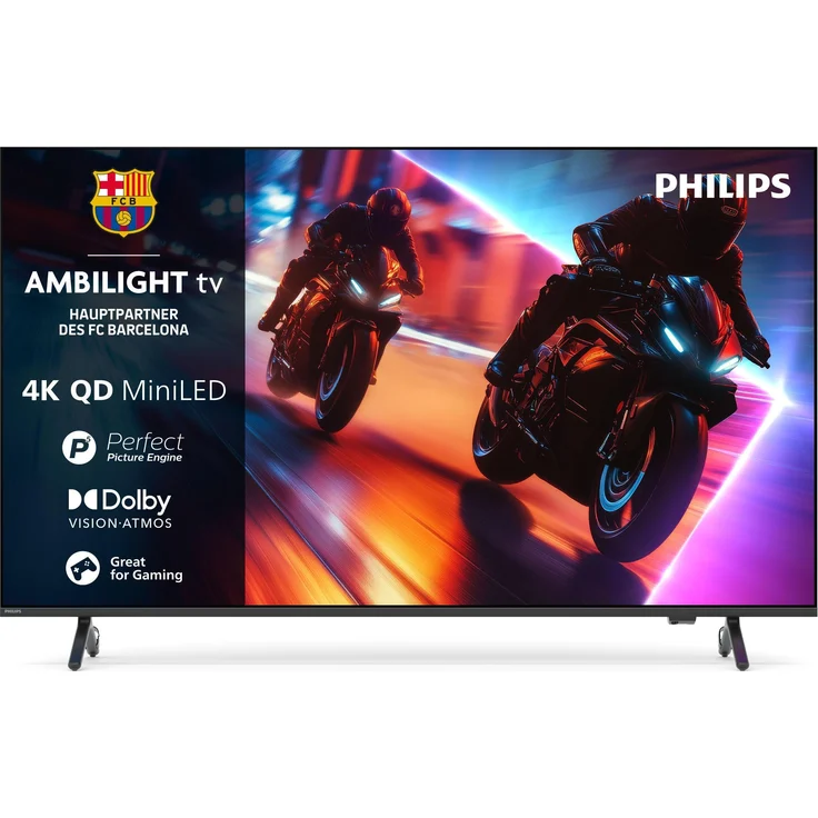 Philips 85MLED910/12, 85 Zoll QD Mini-LED Smart-TV mit 4K Auflösung, Ambilight, WLAN, Schwarz – Bild 1