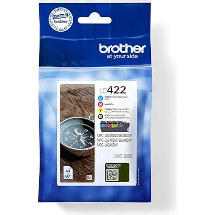 Brother Original LC-422VAL Tintenpatronen Value Pack MFC-J5340DW, MFC-J5345DW, MFC-J5740DW, MFC-J6540DW, MFC-J6940DW (bestehend aus 4 Tintenpatronen: Schwarz, Cyan, Magenta, Gelb) – Bild 2