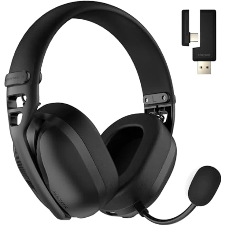 Hator Hyperpunk 3 Wireless (Kabelgebunden, Kabellos), Gaming Headset, Schwarz – Bild 2