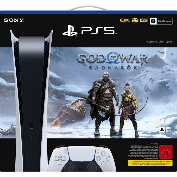 Playstation 5 Digital inkl. God of War Ragnarök (DownloadCode)  – Bild 1