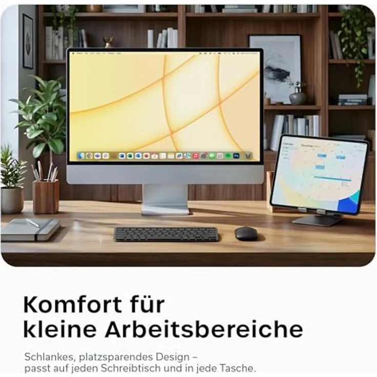 SATECHI Slim EX1 Kabellose Tastatur, Kompakte Bluetooth-Tastatur für Mac, Windows & Android mit Numpad, Space Schwarz – Bild 6