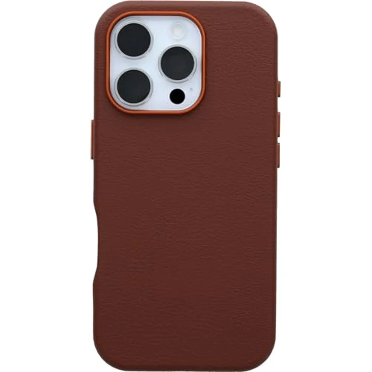 OtterBox Symmetry Series Cactus Leather MagSafe Hülle für iPhone 16 Pro, stoßfest, sturzsicher, Braun – Bild 2