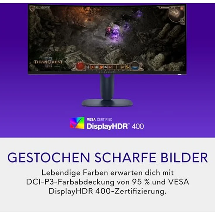 Alienware AW3425DWM Gaming-Monitor 34" Curved WQHD 180 Hz 1 ms HDR 400 VA-Panel, Schwarz – Bild 4