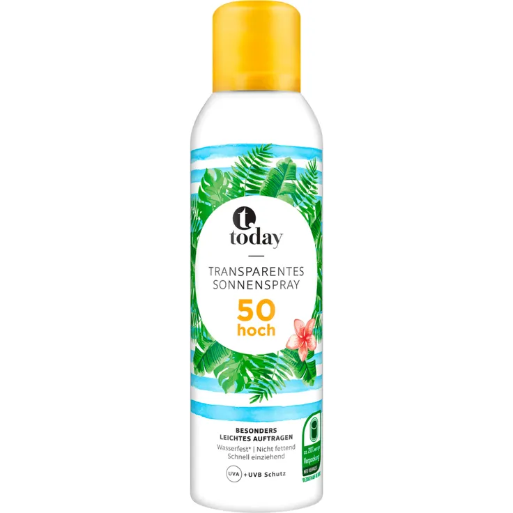 Today transparentes Sonnenspray LSF 50 200ml
