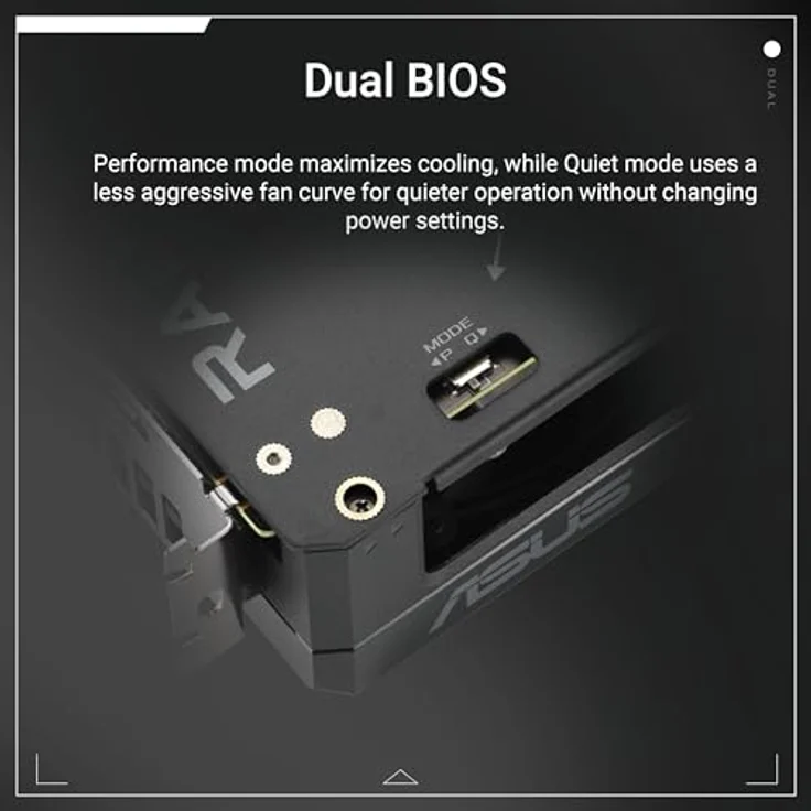 ASUS Dual Radeon RX9060XT 8G GDDR6 Gaming Grafikkarte, AMD RDNA 4 Architektur, 2,5-Slot Design, DUAL BIOS, PCIe 5.0, 1x HDMI 2.1b, 2x DisplayPort 2.1a – Bild 5