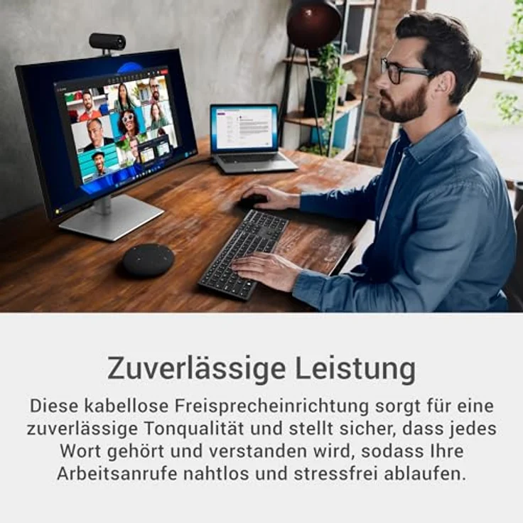 Dell SL525 Freisprecheinrichtung, Bluetooth-Lautsprecher mit 4-MEMS-Mikrofonen, Echo- und Rauschunterdrückung, schwarz – Bild 8