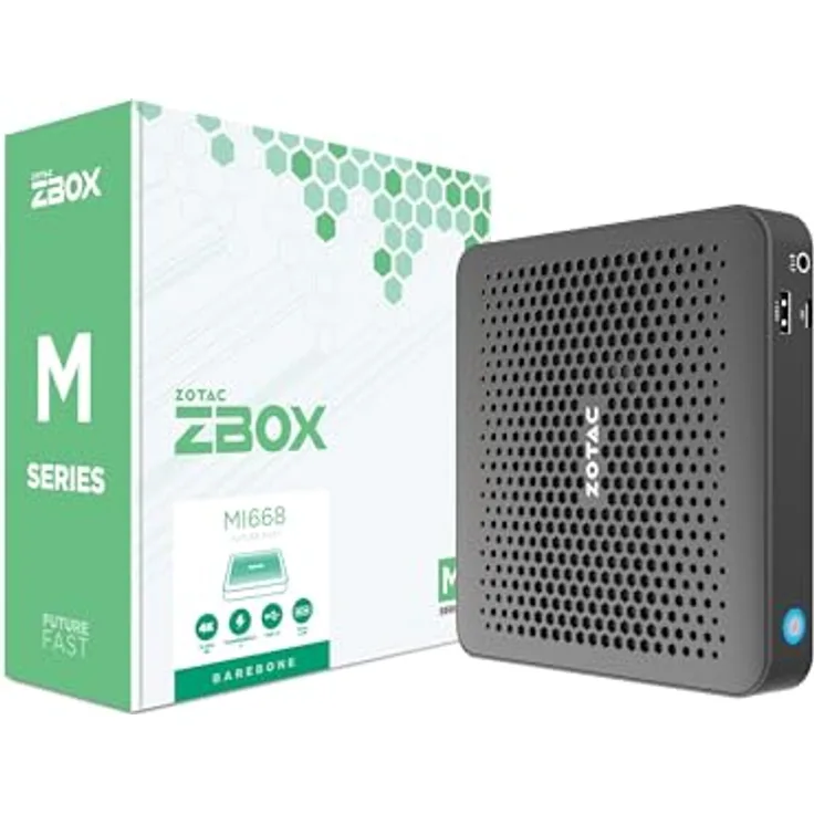 ZOTAC ZBOX M Series edge MI668, Barebone Mini-PC mit Intel Core i7 1360P, 0 GB RAM, Intel Iris Xe Grafik, Bluetooth 5.2, Wi-Fi 6