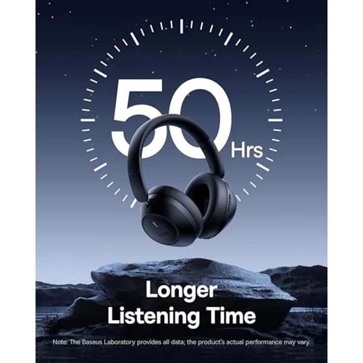 Baseus Bass 30 Max Wireless Bluetooth In-Ear Kopfhörer 5.3 - Schwarz, Bluetooth 5.3, bis zu 50 Stunden Wiedergabe, USB-C-Ladeanschluss – Bild 5