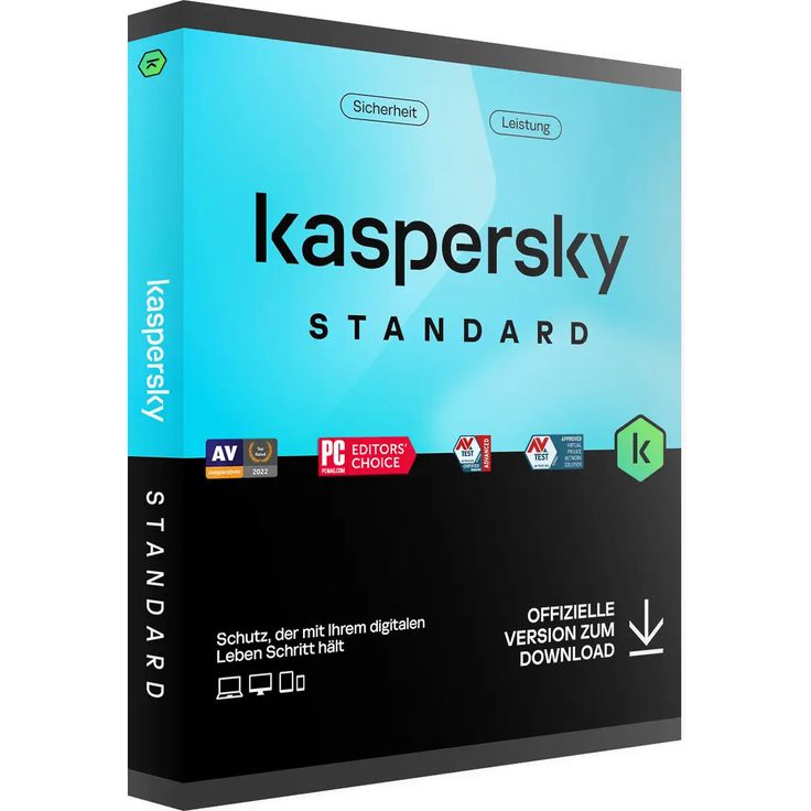 Kaspersky Standard 2026, Antivirenprogramm mit Echtzeitbedrohungserkennung und erstklassigem Virenschutz
