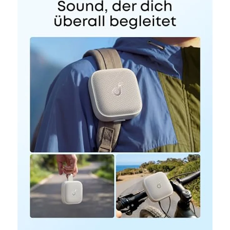soundcore Boom Go 3i, tragbarer Bluetooth-Lautsprecher mit 15W Sound, 24h Spielzeit, IP68 wasserfest, RGB Lichtshow, beige – Bild 4