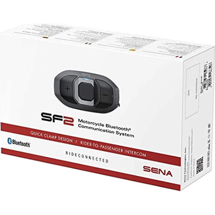 Sena SF2 Dual Pack Intercom, Bluetooth 2-Wege-Sprechanlage mit HD-Lautsprechern, Schwarz – Bild 2