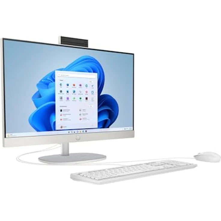 HP All-in-One PC 24-cr0242ng, 23,8" FHD, Intel Core i3-N300, 8 GB RAM, 256 GB SSD, FreeDOS, weiß – Bild 2
