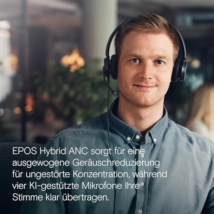 EPOS Impact 400, On-Ear-Headset mit Hybrid-ANC und USB-C/USB-A, Microsoft Teams zertifiziert, schwarz – Bild 4