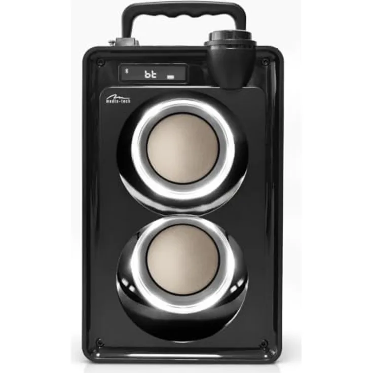 media-tech Mediatech Bluetooth Lautsprecher 30W, FM Radio, USB-C, Holzgehäuse, 10 Stunden Akkulaufzeit