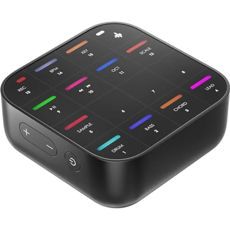 Donner MEDO Bluetooth MIDI Controller, Portable Electronic Instrument | Akkord, Sample, Lead, Bass, Drum | Eingebauter Looper und Synth | iOS, Mac, Windows, Android | Inklusive Silikonhülle