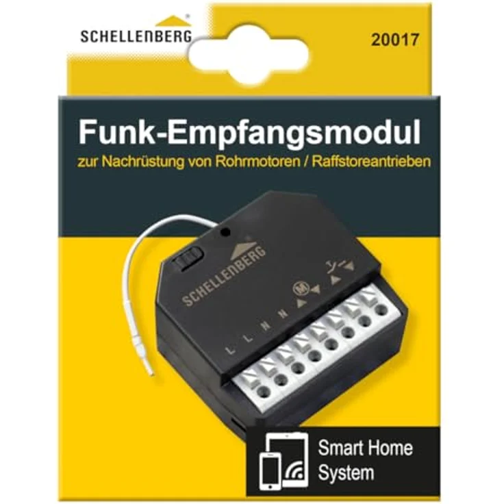 Schellenberg Funk-Empfangsmodul für Rollladen-, Raffstore- und Markisenmotoren, kompakte Nachrüstung, kompatibel mit Smart Home Systemen – Bild 7