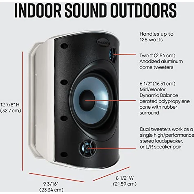 Polk Audio Atrium 8 SDI Außen-Lautsprecher (125 W) weiß Außenlautsprecher - 125 Watt - weiß – Bild 3