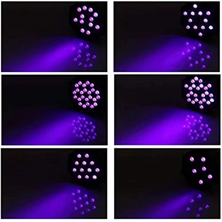 KRIDERISH 72W UV Schwarzlicht, 36 LED DMX512 mit Fernbedienung, 4 Stück für Party, Bar, Bühne, Weihnachten, Halloween, Hochzeit – Bild 3