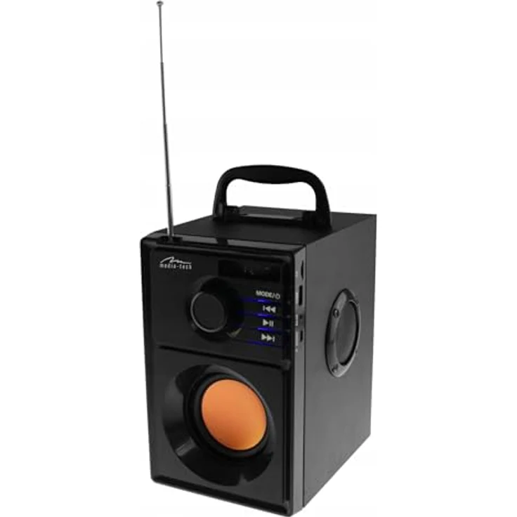 Media-Tech Boombox BT Stereo 15 W Rechteck schwarz Stereo, tragbare Lautsprecher (verkabelt und kabellos, Batterie-Akku, USB, 80 20.000 Hz, Bluetooth, Universal) – Bild 4