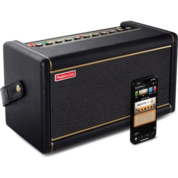 Positive Grid Spark 2, 50W Smart Übungs-Verstärker & Bluetooth Lautsprecher mit KI-Features, integriertem Looper und App für E-Gitarre, Akustikgitarre & Bass