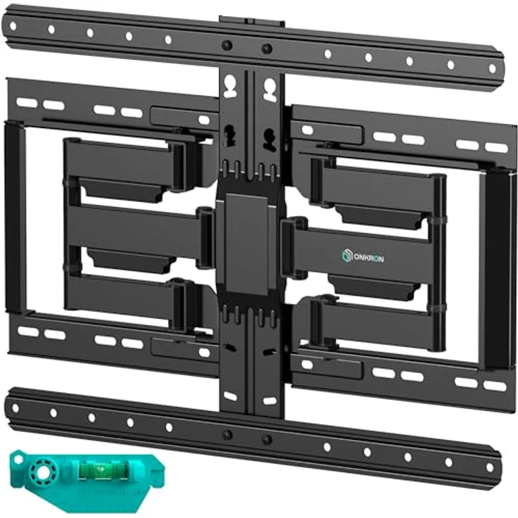 ONKRON SM6-B TV Wandhalterung schwenkbar für 32-90 Zoll Fernseher bis 50 kg, Ultra Slim und ausziehbar, max. VESA 600x400, schwarze Fernsehhalterung – Bild 1
