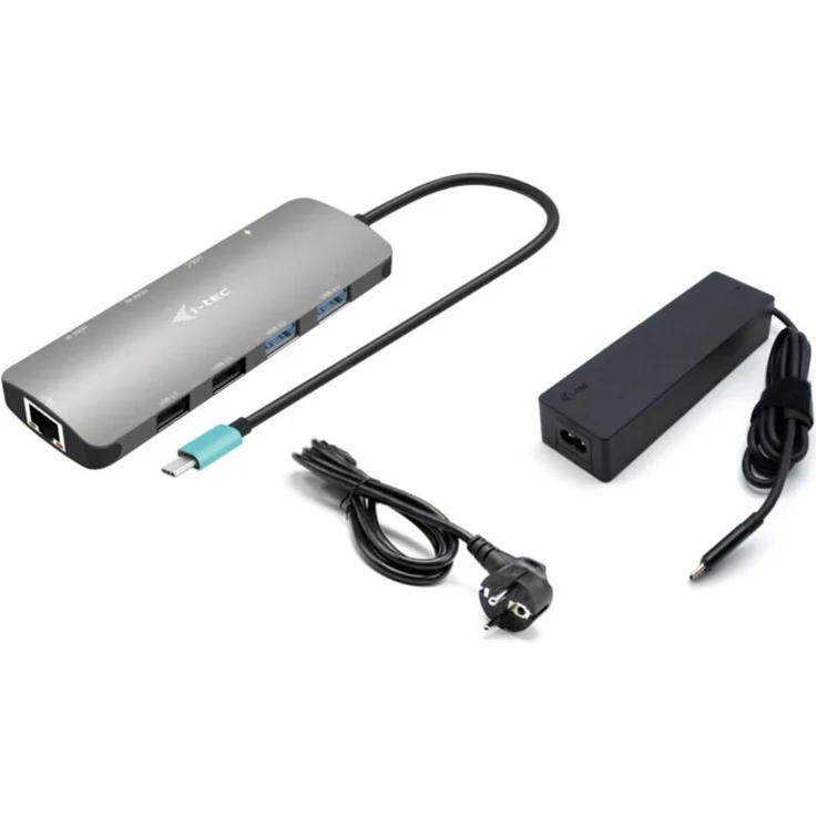 iTEC Nanodock Usb C Pd100 Laptop-ladegerät One Size, bis zu zwei externe Monitore unterstützt, Metallgehäuse – Bild 1