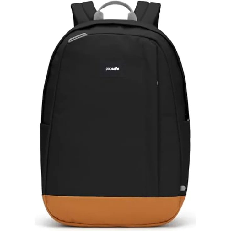 Pacsafe GO Notebook Rucksack 25l, Anti-Diebstahl Rucksack mit schnittfesten Materialien, gepolstertem Laptopfach und RFID-Schutz, Schwarz – Bild 1