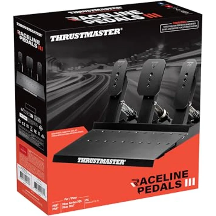 THRUSTMASTER Raceline Pedals III, Modulares Pedalset mit H.E.A.R.T.-Sensoren, einstellbarer Druckkraft, für PS5, PS4, Xbox und PC, schwarz – Bild 9