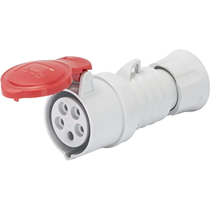 Guys GW62020H Niederspannungs-Schraubverbindung, gerade, hohe Leistung, IP44/IP54, 6 Referenzen, 3P+N+E Pole, 380V-415V, 32 A, 50 Hz/60 Hz, Rot