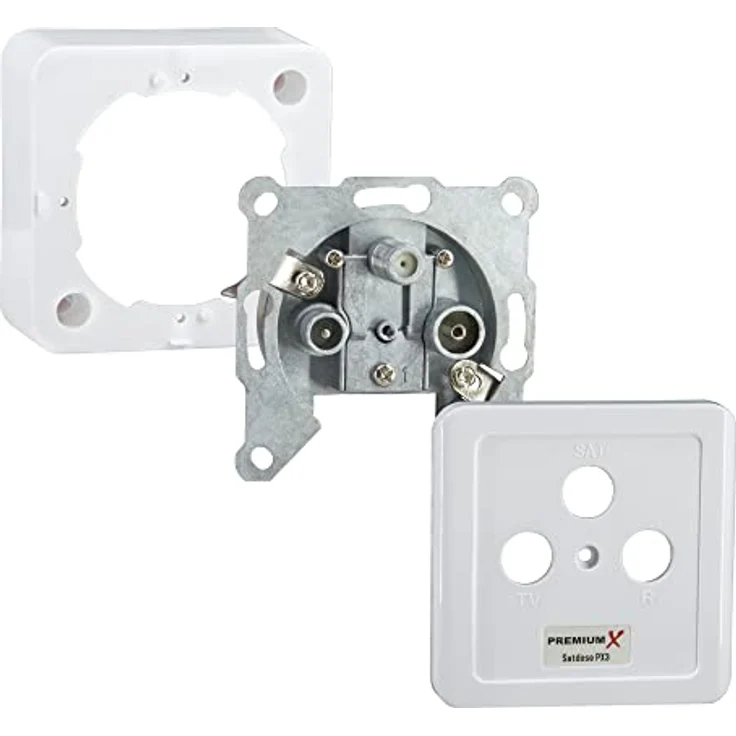 X PX3 Antennendose 3-Fach Enddose Antennen-Dose Einzel und Stichleitungsdose Aufputz Unterputz SAT-TV-RADIO HD Multimediadose - Preisvergleich – Bild 2