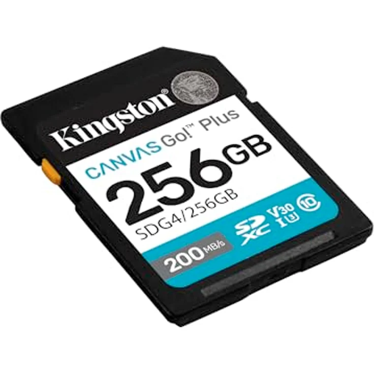 Kingston Canvas Go Plus SDXC Speicherkarte Gen4 200MB/s C10 UHS-I U3 V30 256GB in Schwarz – Bild 2