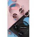 Swissten TRIX Stereo Kopfhörer, Kabellos mit 8h Akkulaufzeit, pink, mit microSD und UKW-Radio