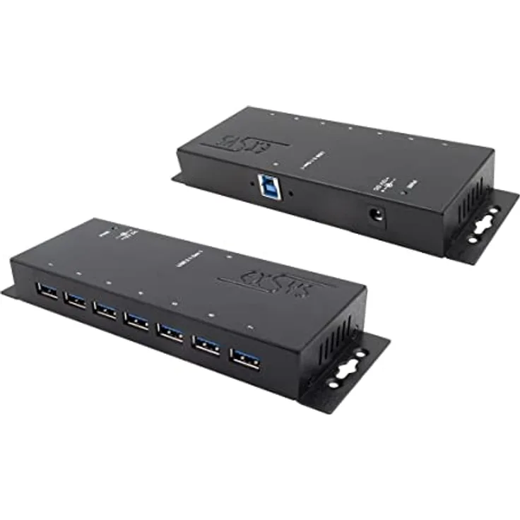 EXSYS EX-1188HMS-3 7 Ports USB 3.2 Gen1 Metall HUB mit 15KV ESD Überspannungs-Schutz