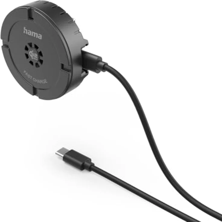 Hama 00201756 Kabelloses Qi2 Ladepad 25W mit USB-C, Schwarz, MagSafe-kompatibel – Bild 4