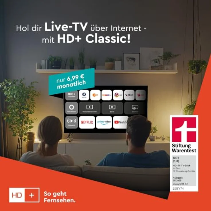 HD+ Streaming-Stick IP TV-Stick, 4K UHD mit über 100 HD-Sendern, inkl. 1 Monat HD+ IP – Bild 2