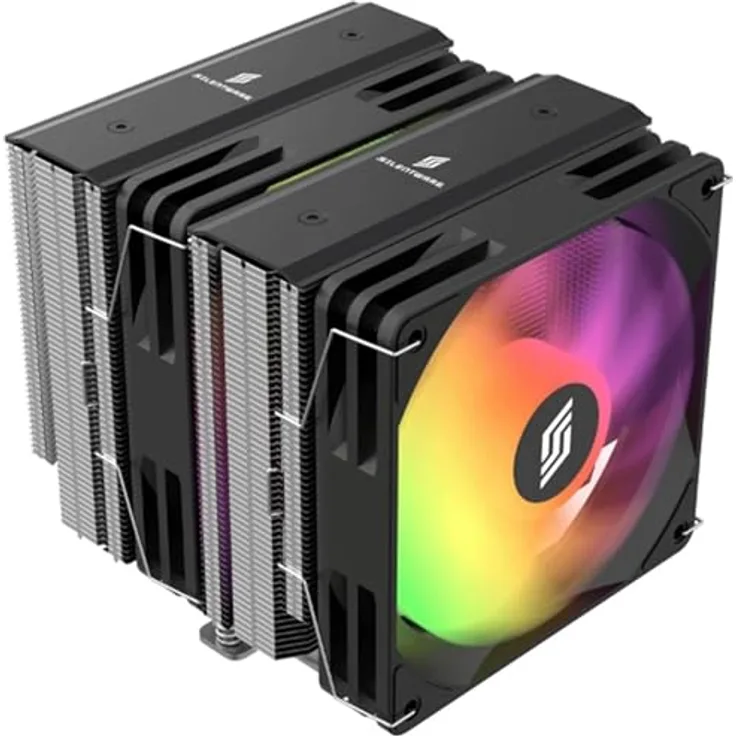 SILENTWARE Silentware Titan RGB, CPU-Kühler mit 2x 120mm PWM-Lüftern, 6 Heatpipes, Sockel Intel LGA 115X/1200/1700/1851 und AMD AM5/AM4