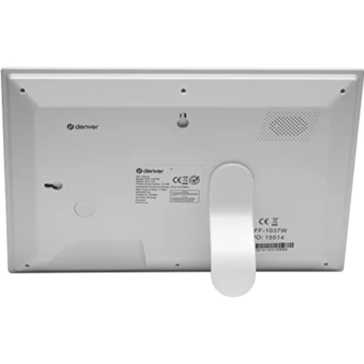 Denver PFF1037 Digitaler Bilderrahmen mit Glasdisplay und WiFi, 10.1 Zoll, Elektronischer Bilderrahmen 16GB mit FRAMEO App, IPS Touchscreen, Auto-Rotate, Micro SD Slot, Weiß – Bild 5
