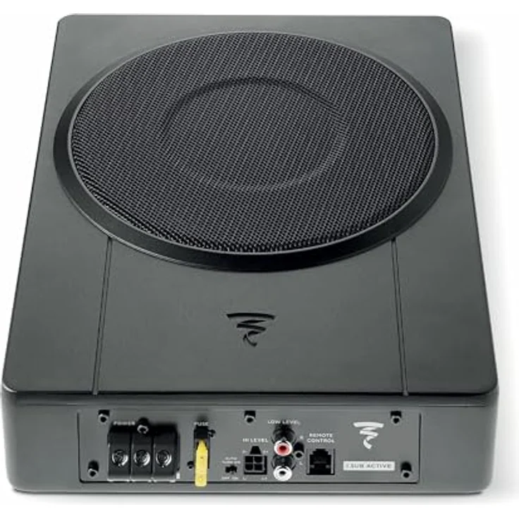 Focal Verstärkter Untersitz-Subwoofer mit integriertem 2-K-Verstärker, 20 cm (8 Zoll), 260 Watt, einstellbarer Hochpass-/Tiefpassfilter – Bild 3