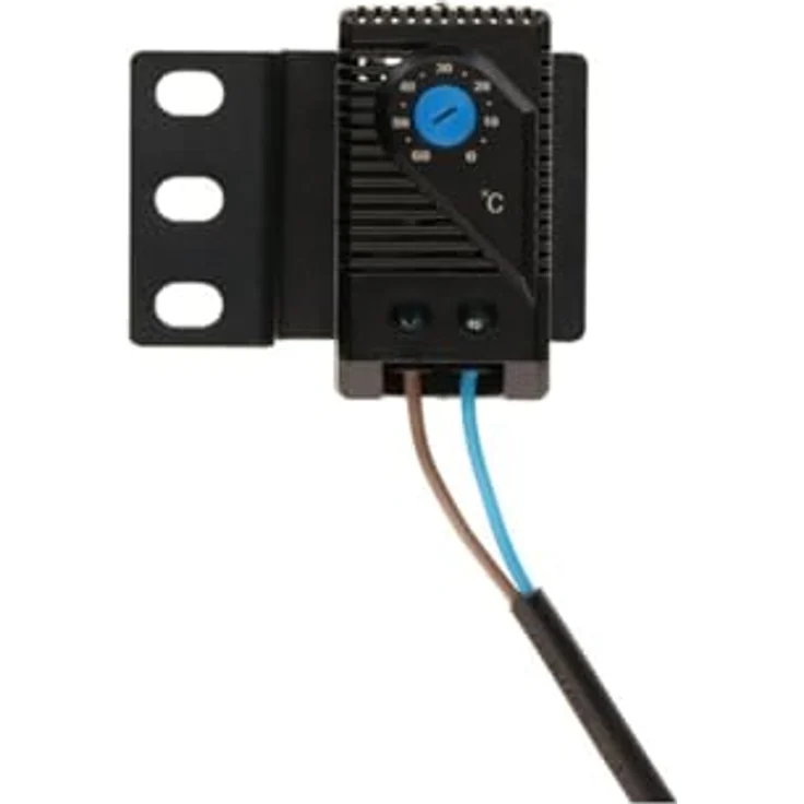 DSIT Serverschrank Thermostat zur Lüfteransteuerung, einstellbare Temperatur 0°C - 60°C, inklusive Befestigung für 19 Zoll Profile, Maße 70 x 35 x 60 mm – Bild 2
