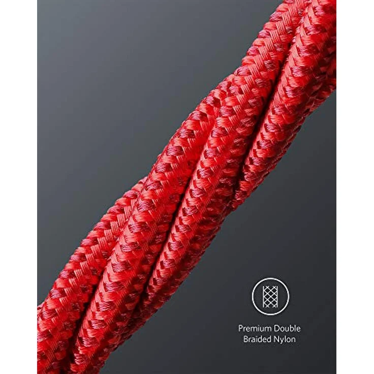 Anker New Nylon USB-C to USB-C 100 W Cable, 3 m, rot (A8758091) – Bild 8