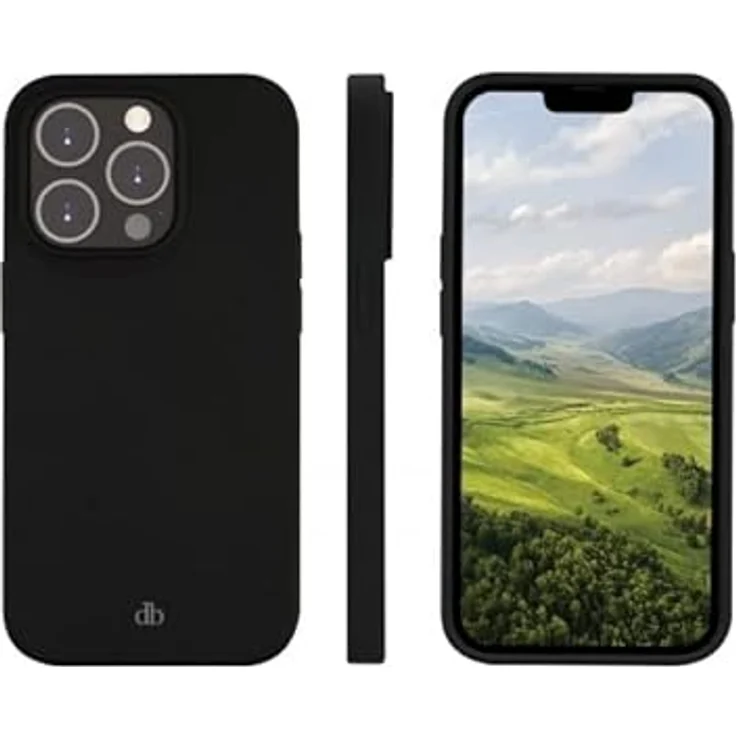 Dbramante1928 Costa Rica Schutzhülle für iPhone 14 Pro Max – Stoßfeste Silikonhülle aus recyceltem und recycelbaren Kunststoff, Schwarz – Bild 4