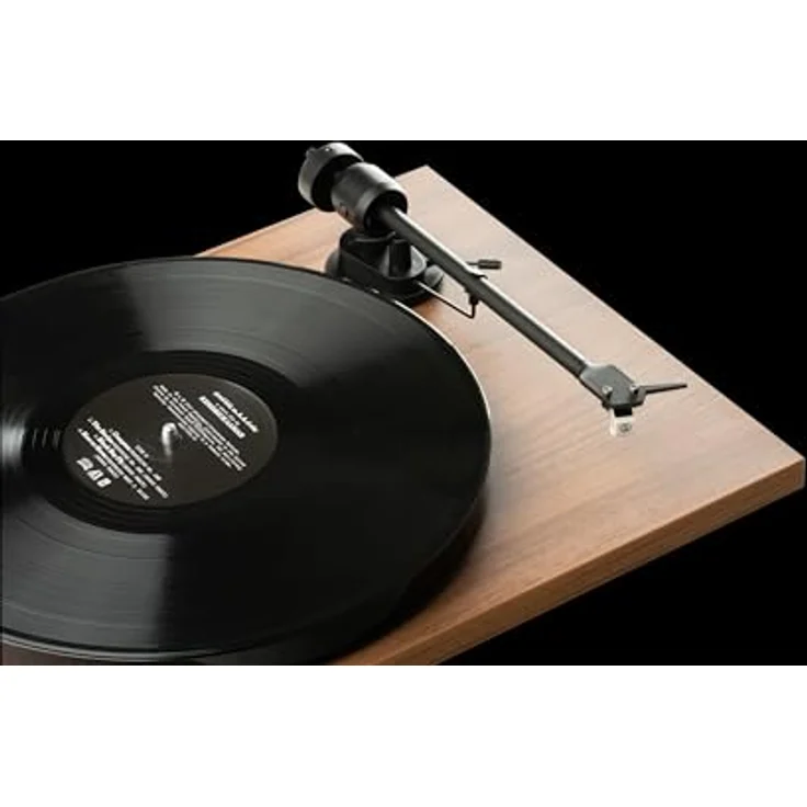 Pro-Ject E1 BT Plattenspieler, Walnuss, mit BT Sender, schaltbarer Phono Vorstufe und elektronischer Geschwindigkeitsänderung – Bild 3